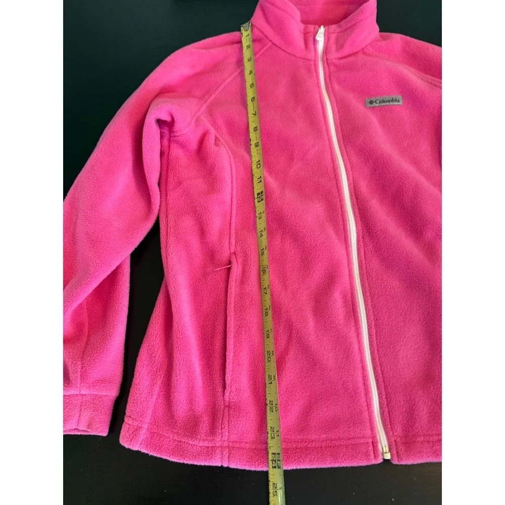 Columbia Girls Pink Benton Springs Full Zip‎ Fleece Jacket XL 18/20 Kids Outdoor